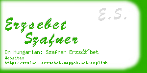 erzsebet szafner business card